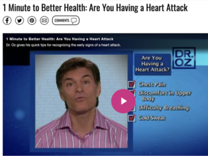 One Minute to Better Health: Are You Having a Heart Attack?