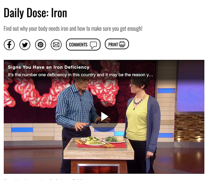 Dr. OZ - Daily Dose: Iron