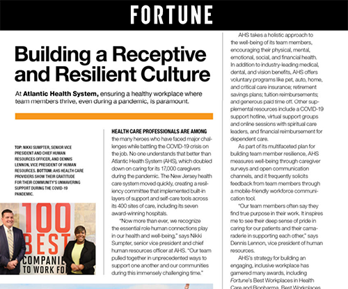 Fortune - Building a Receptive and Resilient Culture