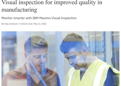 Visual inspection for improved quality in manufacturing